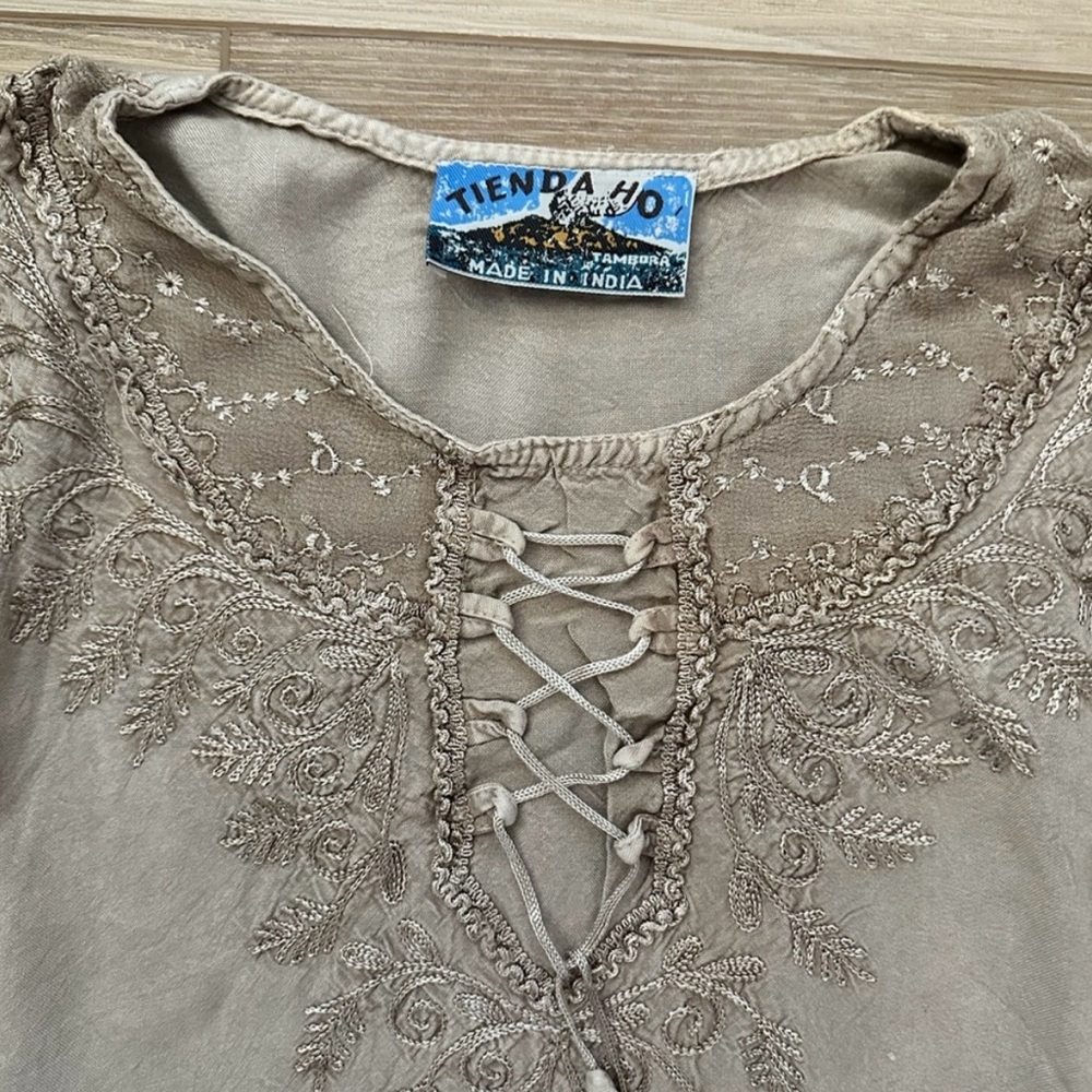 Tiendo Ho Boho Blouse M/L - Picture 4 of 7